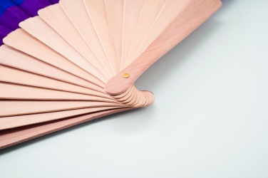 Logo trade corporate gifts picture of: Rainbow wooden hand fan
