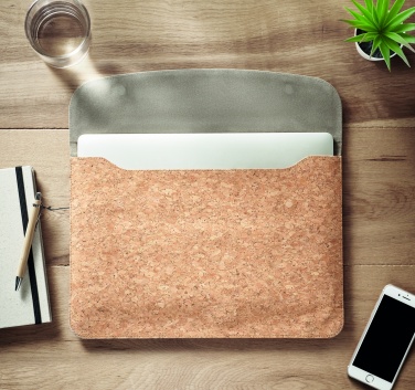 Logo trade advertising products picture of: Cork laptop bag magnetic flap