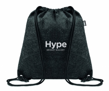 Logo trade promotional merchandise image of: RPET felt drawstring bag