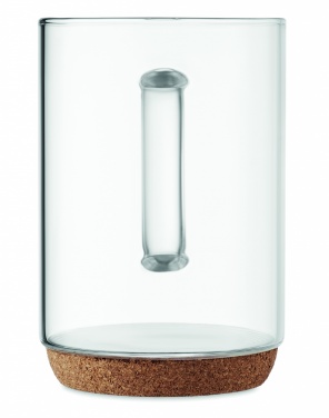 Logo trade promotional items picture of: Glass mug 400ml with cork base
