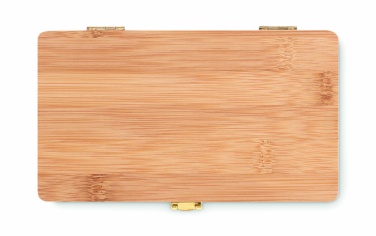 Logo trade promotional product photo of: 21 pcs tool set in bamboo case