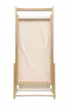 Logo trade promotional merchandise picture of: Beach chair in wood