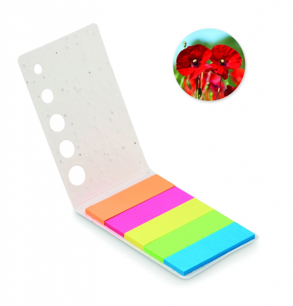 Logo trade promotional items picture of: Seed paper page markers pad