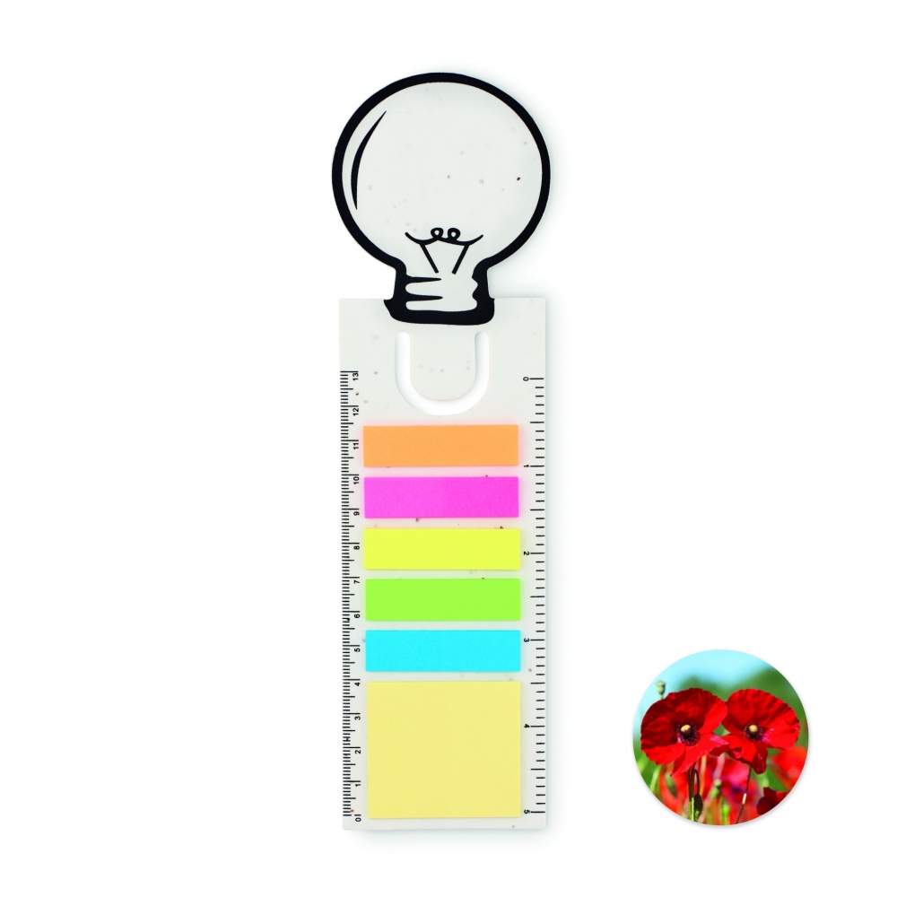 Logo trade promotional merchandise picture of: Seed paper bookmark w/memo pad