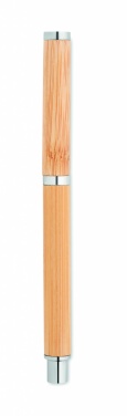 Logo trade advertising product photo of: Bamboo gel pen
