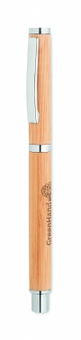 Logo trade promotional giveaway photo of: Bamboo gel pen