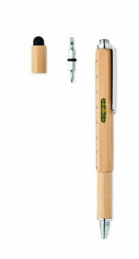 Logotrade advertising product picture of: Spirit level pen in bamboo