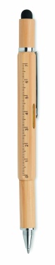 Logotrade promotional items photo of: Spirit level pen in bamboo