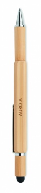 Logotrade corporate gift image of: Spirit level pen in bamboo