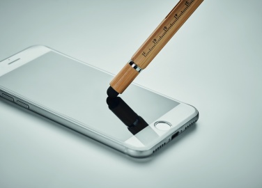 Logo trade promotional gifts picture of: Spirit level pen in bamboo