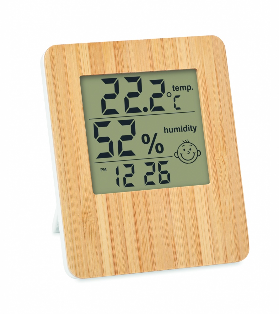 Logotrade promotional gift image of: Bamboo weather station