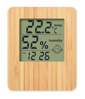 Logotrade promotional merchandise image of: Bamboo weather station