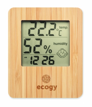 Logo trade promotional giveaway photo of: Bamboo weather station