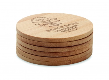 Logotrade promotional items photo of: Set of 6 bamboo coasters