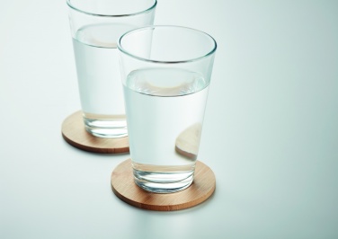 Logotrade promotional giveaway image of: Set of 6 bamboo coasters