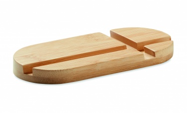 Logo trade corporate gift photo of: Bamboo tablet/smartphone stand