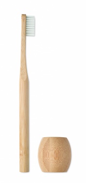 Logotrade promotional giveaway image of: Bamboo tooth brush with stand