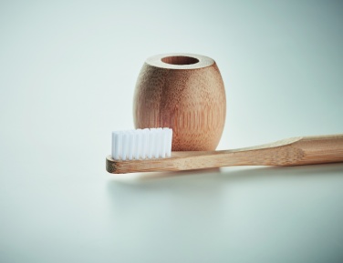 Logotrade business gift image of: Bamboo tooth brush with stand