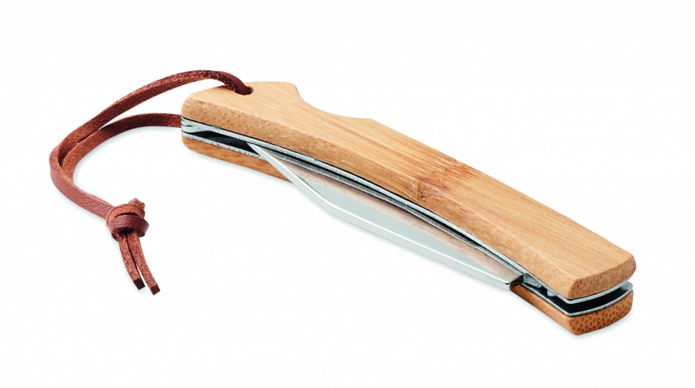 Logotrade promotional items photo of: Foldable knife in bamboo