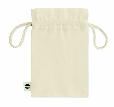 Logo trade business gifts image of: Small organic cotton gift bag