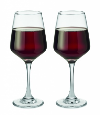 Logo trade promotional merchandise image of: Set of 2 wine glasses