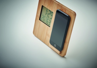 Logo trade promotional merchandise photo of: Bamboo weather station 10W