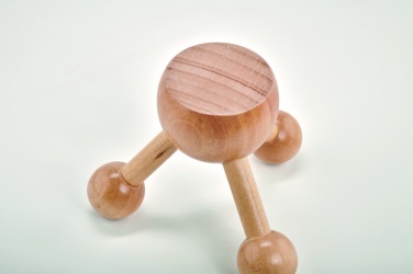 Logo trade promotional merchandise picture of: Hand held massager in wood