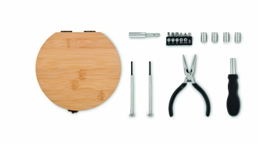 Logo trade promotional products picture of: 15 piece tool set bamboo case