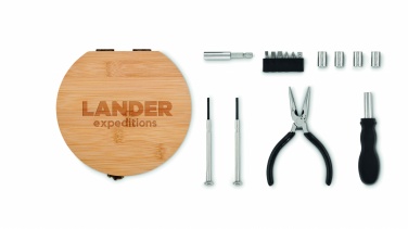 Logo trade promotional products picture of: 15 piece tool set bamboo case