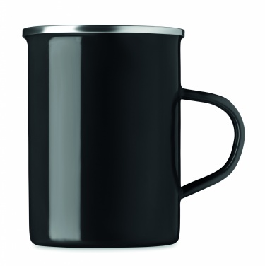 Logo trade promotional giveaways picture of: Metal mug with enamel layer