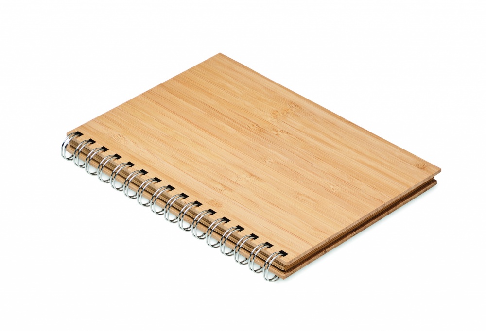 Logo trade promotional products image of: A5 ring bound Bamboo notebook