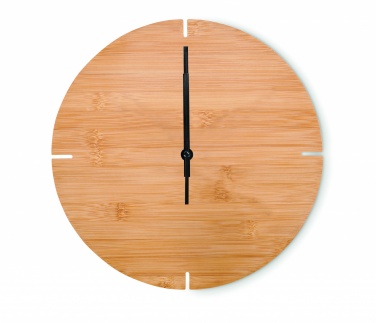 Logotrade business gift image of: Round shape bamboo wall clock