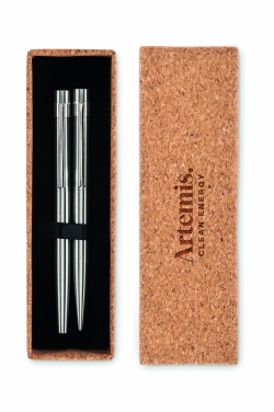 Logo trade business gifts image of: Recycled stainless steel pens