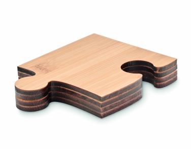 Logo trade promotional gifts picture of: Set of 4 puzzle coasters