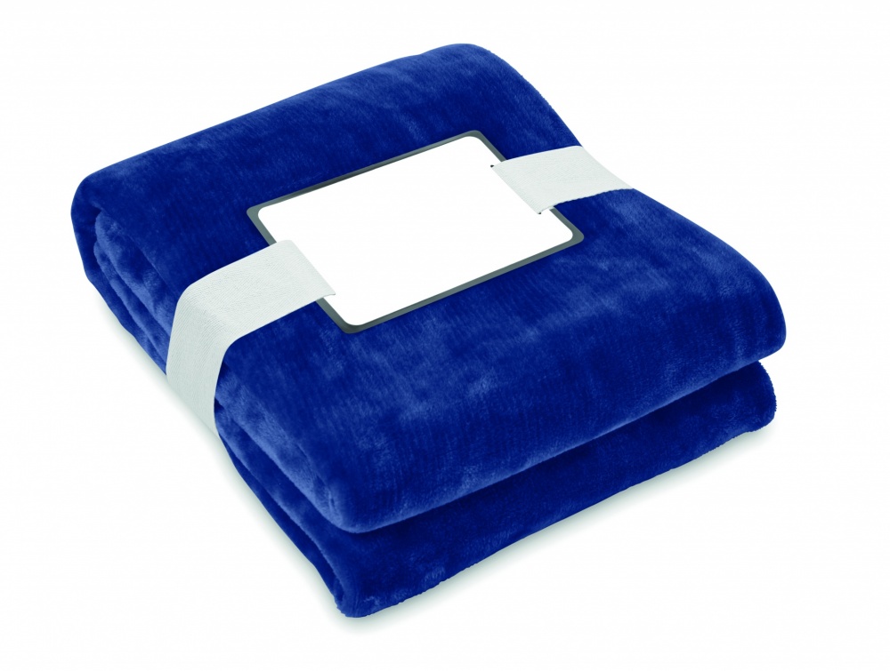 Logo trade promotional giveaways image of: RPET fleece blanket 280 gr/m²