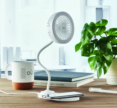 Logotrade corporate gift picture of: Desktop charger fan with light