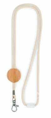 Logo trade promotional merchandise photo of: Cotton Lanyard with metal hook