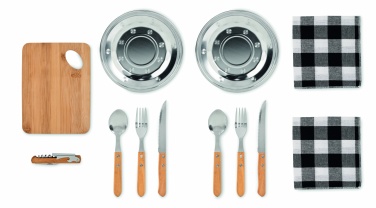 Logo trade promotional gift photo of: Picnic 2 person set in pouch