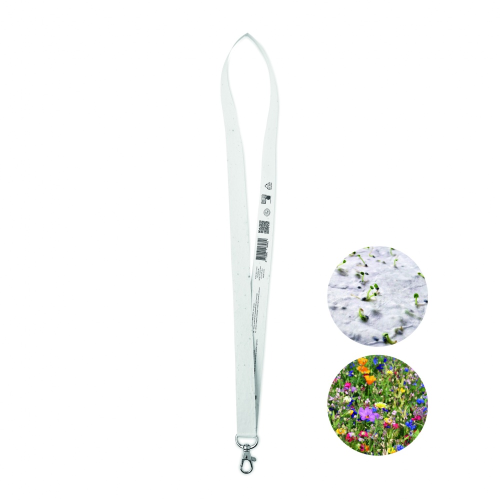 Logotrade promotional products photo of: Seed paper lanyard w/hook
