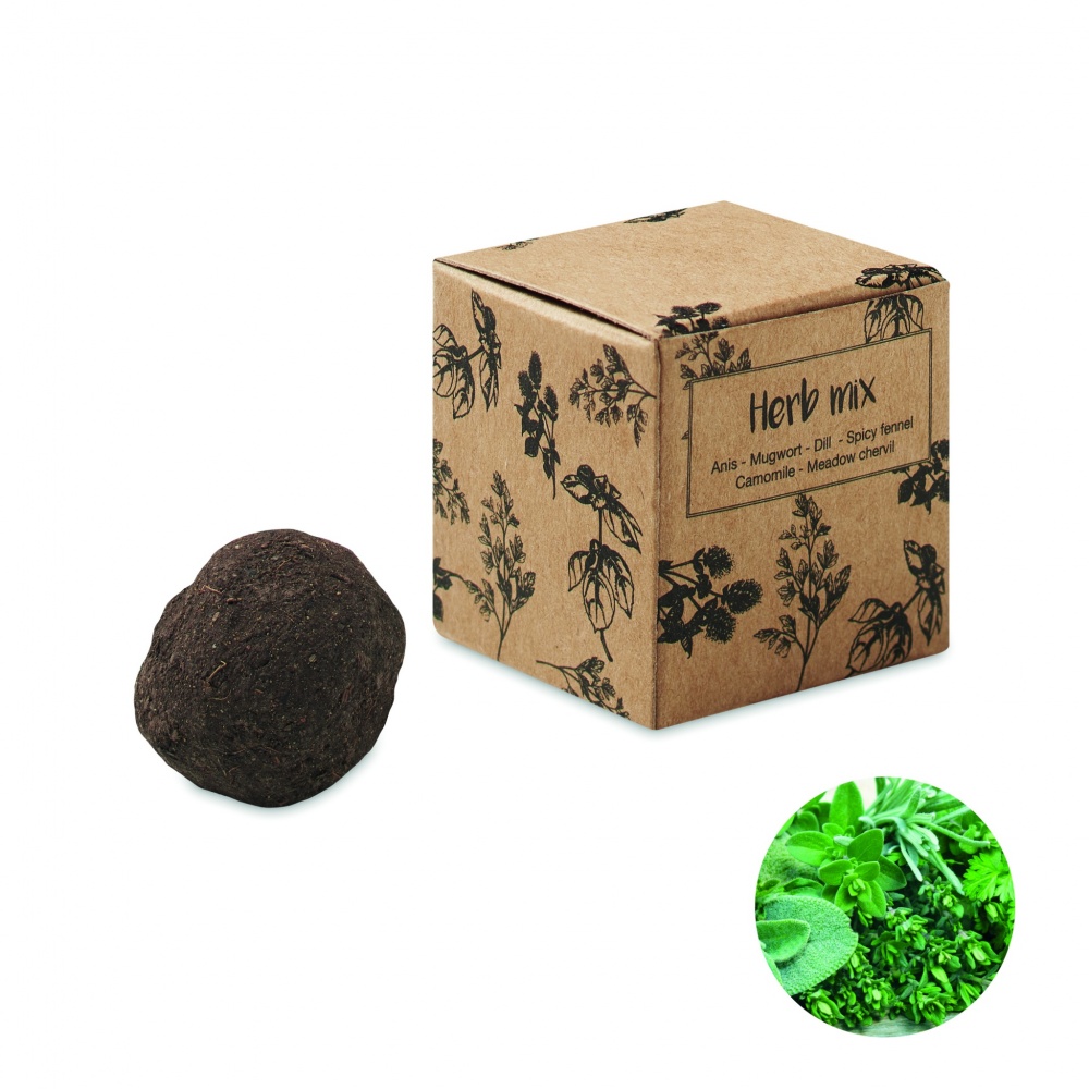 Logotrade corporate gift image of: Herb seed bomb in carton box