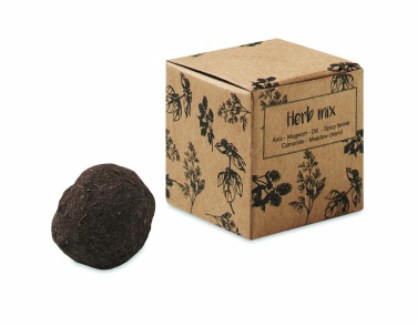 Logotrade advertising products photo of: Herb seed bomb in carton box