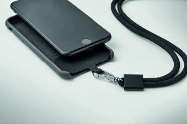 Logo trade corporate gift photo of: RPET Phone holder lanyard