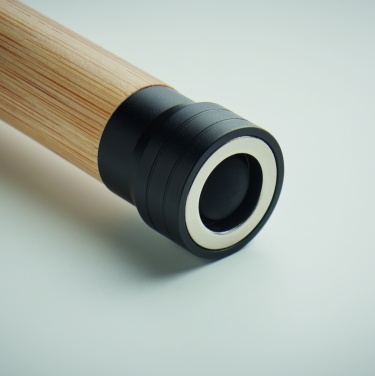 Logo trade business gift photo of: 3-in-1 bamboo flashlight with an emergency hammer and seatbelt cutter