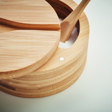 Logo trade corporate gifts image of: Salt and pepper bamboo box