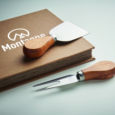 Logo trade promotional giveaways image of: Set of 4 cheese knives