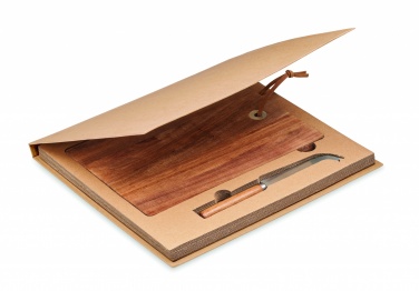 Logo trade corporate gifts image of: Acacia wood cheese board set Hannover