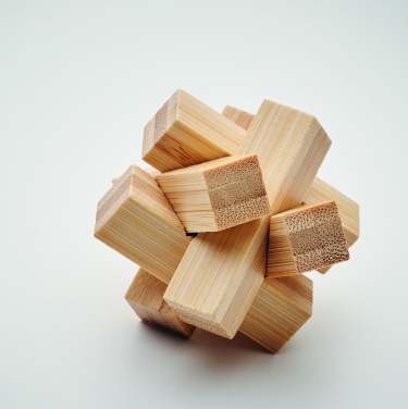 Logo trade promotional item photo of: Bamboo brain teaser star shape