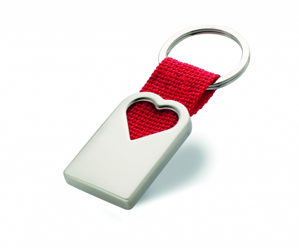Logo trade promotional giveaway photo of: Heart metal key ring Kemi