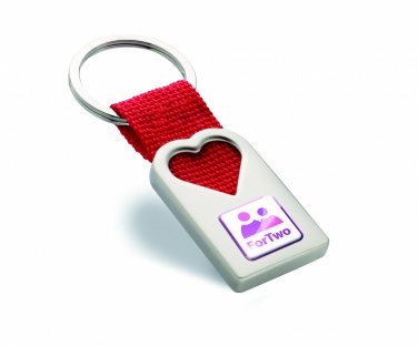 Logotrade promotional items photo of: Heart metal key ring Kemi