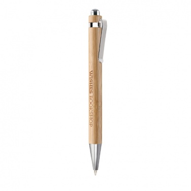 Logo trade promotional product photo of: Bamboo automatic ball pen